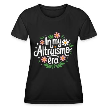 Altruisme Don désintéressé Donner d’école - T-shirt sport Femme - noir - Devant - AI Model Female 172 light (172cm)