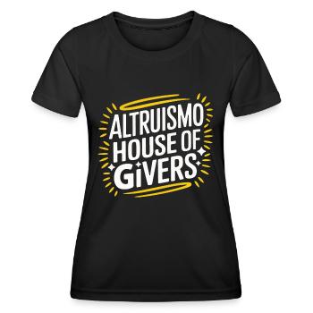 Altruisme Don désintéressé Donner d’école - T-shirt sport Femme - noir - Devant - AI Model Female 172 light (172cm)