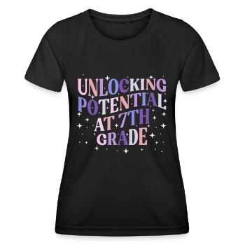 Teacher Training for 7th Grade, School - Women's Functional T-Shirt - black - Front - AI Model Female 172 light (172cm)