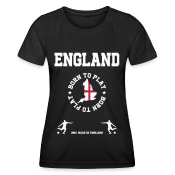 England - Frauen Funktions-T-Shirt - Schwarz - Vorne - AI Model Female 172 light (172cm)