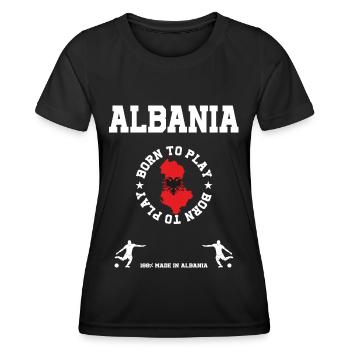 Albanien - Frauen Funktions-T-Shirt - Schwarz - Vorne - AI Model Female 172 light (172cm)