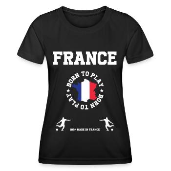Frankreich - Frauen Funktions-T-Shirt - Schwarz - Vorne - AI Model Female 172 light (172cm)