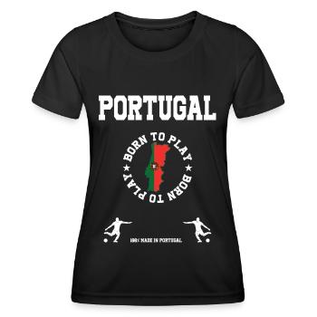 Portugal - Frauen Funktions-T-Shirt - Schwarz - Vorne - AI Model Female 172 light (172cm)