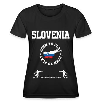 Slowenien - Frauen Funktions-T-Shirt - Schwarz - Vorne - AI Model Female 172 light (172cm)