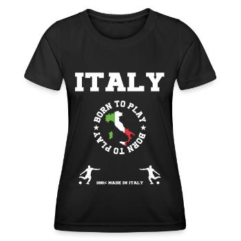 Italy - Frauen Funktions-T-Shirt - Schwarz - Vorne - AI Model Female 172 light (172cm)