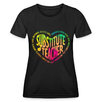 Cool Pride Passion Substitute Teacher - Women's Functional T-Shirt - black - Front - AI Model Female 172 light (172cm)