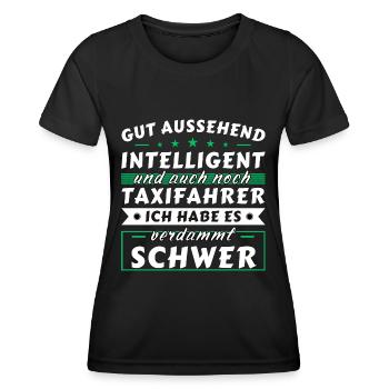 Gut aussehend intelligent - Taxifahrer Edition - Frauen Funktions-T-Shirt - Schwarz - Vorne - AI Model Female 172 light (172cm)