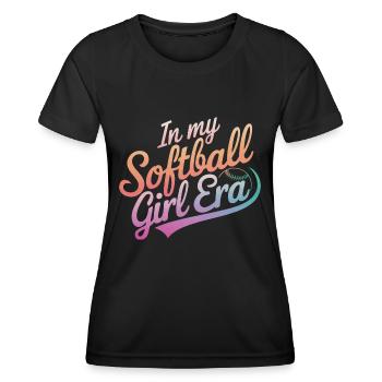 Softball Sports Joueur de softball - T-shirt sport Femme - noir - Devant - AI Model Female 172 light (172cm)