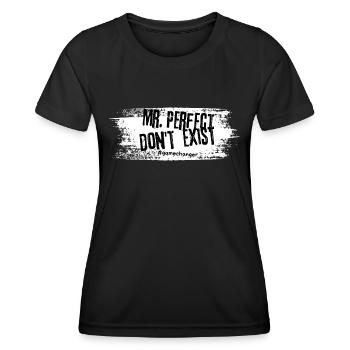 Mr.Perfect don't exist. Mr. Perfect doesn't exist - Women's Functional T-Shirt - black - Front - AI Model Female 172 light (172cm)