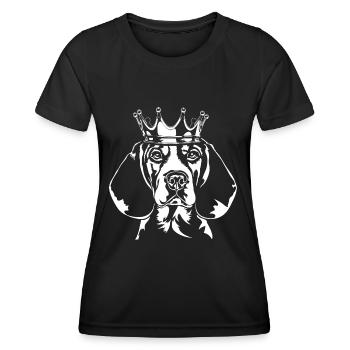 BEAGLE Crown Dog Wilsigns - T-shirt sport Femme - noir - Devant - AI Model Female 172 light (172cm)