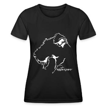 FOXTERRIER Profil Chiens Wilsigns - T-shirt sport Femme - noir - Devant - AI Model Female 172 light (172cm)