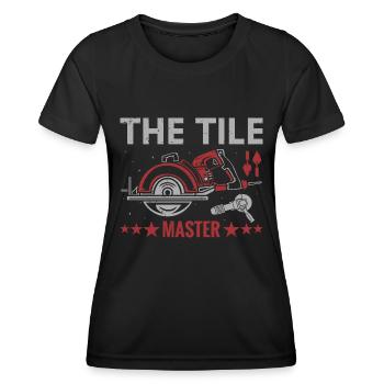 Profession Meilleure idée cadeau carreleur - T-shirt sport Femme - noir - Devant - AI Model Female 172 light (172cm)