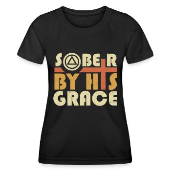 Faith Sobriety Dry Alcoholic Christian - Women's Functional T-Shirt - black - Front - AI Model Female 172 light (172cm)