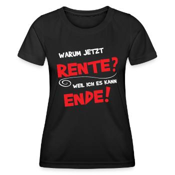 Ruhestand Rente Spruch Design - Frauen Funktions-T-Shirt - Schwarz - Vorne - AI Model Female 172 light (172cm)