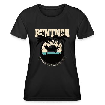 Ruhestand Rente Spruch Design - Frauen Funktions-T-Shirt - Schwarz - Vorne - AI Model Female 172 light (172cm)