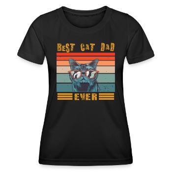 Cat Papa Design for Cat Lovers - Women's Functional T-Shirt - black - Front - AI Model Female 172 light (172cm)