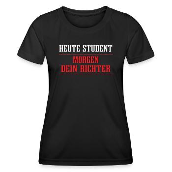 Lustiger Spruch Nerd für Studenten - Frauen Funktions-T-Shirt - Schwarz - Vorne - AI Model Female 172 light (172cm)