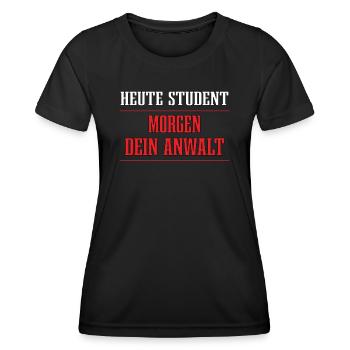 Lustiger Spruch Nerd für Studenten - Frauen Funktions-T-Shirt - Schwarz - Vorne - AI Model Female 172 light (172cm)
