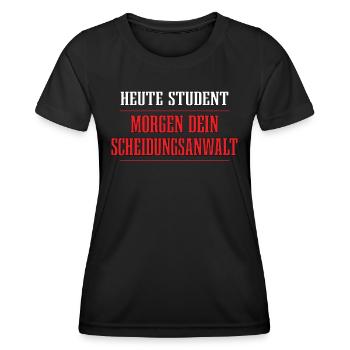 Lustiger Spruch Nerd für Studenten - Frauen Funktions-T-Shirt - Schwarz - Vorne - AI Model Female 172 light (172cm)