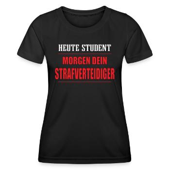 Lustiger Spruch Nerd für Studenten - Frauen Funktions-T-Shirt - Schwarz - Vorne - AI Model Female 172 light (172cm)