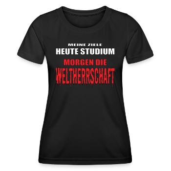 Lustiger Spruch Nerd für Studenten - Frauen Funktions-T-Shirt - Schwarz - Vorne - AI Model Female 172 light (172cm)