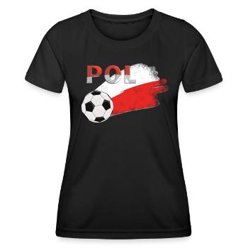 Fahne Polen - Frauen Funktions-T-Shirt - Schwarz - Vorne - AI Model Female 172 light (172cm)