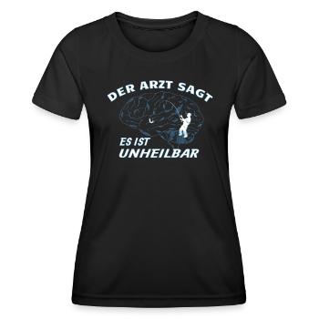 Angler Geschenkidee Hobby Angeln - Frauen Funktions-T-Shirt - Schwarz - Vorne - AI Model Female 172 light (172cm)