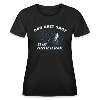 Angler Geschenkidee Hobby Angeln - Frauen Funktions-T-Shirt - Schwarz - Vorne - AI Model Female 172 light (172cm)