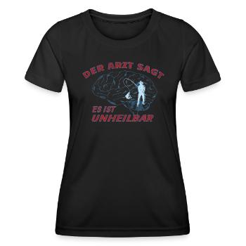 Angler Geschenkidee Hobby Angeln - Frauen Funktions-T-Shirt - Schwarz - Vorne - AI Model Female 172 light (172cm)