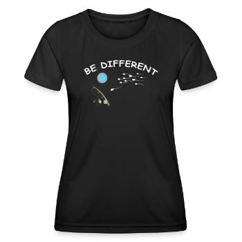 Angler Geschenkidee Hobby Angeln - Frauen Funktions-T-Shirt - Schwarz - Vorne - AI Model Female 172 light (172cm)