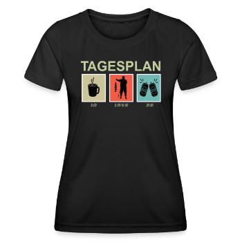 Angler Geschenkidee Hobby Angeln - Frauen Funktions-T-Shirt - Schwarz - Vorne - AI Model Female 172 light (172cm)