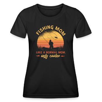 Angler Gift Idea Hobby Fishing - T-shirt sport Femme - noir - Devant - AI Model Female 172 light (172cm)