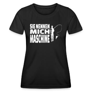 Angler Geschenkidee Hobby Angeln - Frauen Funktions-T-Shirt - Schwarz - Vorne - AI Model Female 172 light (172cm)