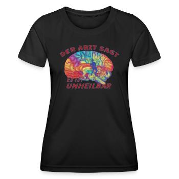 Angler Gift Idea Hobby Fishing - T-shirt sport Femme - noir - Devant - AI Model Female 172 light (172cm)