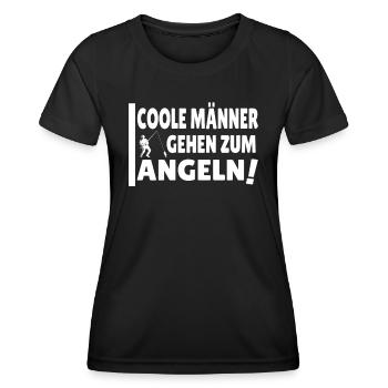 Angler Geschenkidee Hobby Angeln - Frauen Funktions-T-Shirt - Schwarz - Vorne - AI Model Female 172 light (172cm)