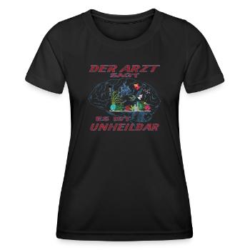 Aquaristik Geschenkidee Fisch Design - Frauen Funktions-T-Shirt - Schwarz - Vorne - AI Model Female 172 light (172cm)
