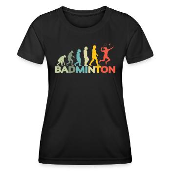 Conception d’idée cadeau de joueur de badminton - T-shirt sport Femme - noir - Devant - AI Model Female 172 light (172cm)