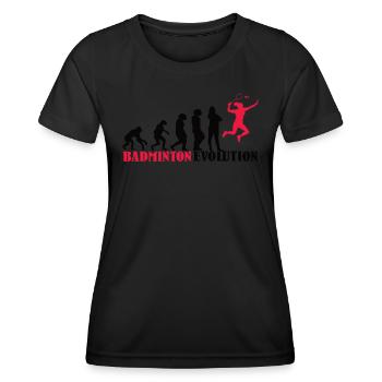 Conception d’idée cadeau de joueur de badminton - T-shirt sport Femme - noir - Devant - AI Model Female 172 light (172cm)