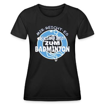 Badminton Spieler Geschenkidee Design - Frauen Funktions-T-Shirt - Schwarz - Vorne - AI Model Female 172 light (172cm)