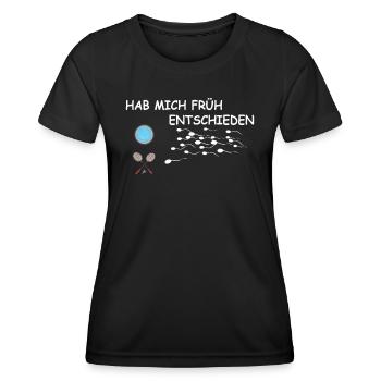 Badminton Geschenkidee Sport Design - Frauen Funktions-T-Shirt - Schwarz - Vorne - AI Model Female 172 light (172cm)