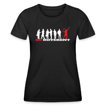 Badminton Geschenkidee Sport Design - Frauen Funktions-T-Shirt - Schwarz - Vorne - AI Model Female 172 light (172cm)
