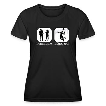 Badminton Geschenkidee Sport Design - Frauen Funktions-T-Shirt - Schwarz - Vorne - AI Model Female 172 light (172cm)
