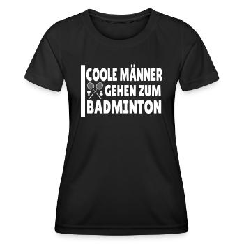 Badminton Geschenkidee Sport Design - Frauen Funktions-T-Shirt - Schwarz - Vorne - AI Model Female 172 light (172cm)