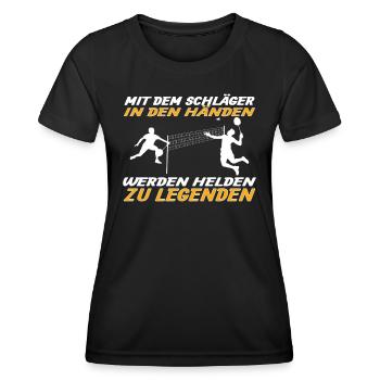 Badminton Geschenkidee Sport Design - Frauen Funktions-T-Shirt - Schwarz - Vorne - AI Model Female 172 light (172cm)