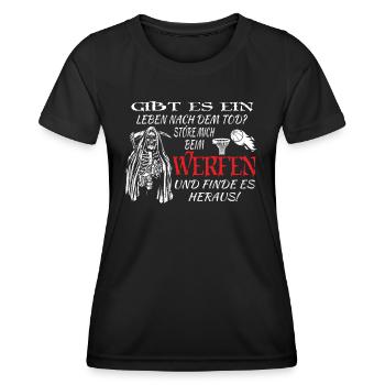 Basketball Geschenkidee Sport Design - Frauen Funktions-T-Shirt - Schwarz - Vorne - AI Model Female 172 light (172cm)