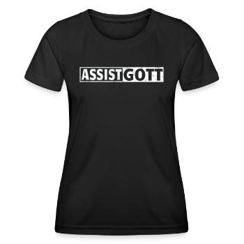 Basketball Geschenkidee Sport Design - Frauen Funktions-T-Shirt - Schwarz - Vorne - AI Model Female 172 light (172cm)