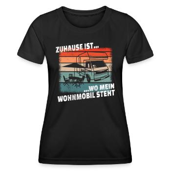 Camper Gift Idea Camping - Women's Functional T-Shirt - black - Front - AI Model Female 172 light (172cm)