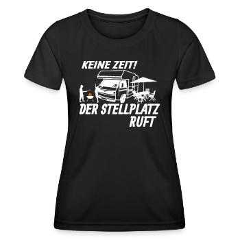 Camper Gift Idea Camping - Women's Functional T-Shirt - black - Front - AI Model Female 172 light (172cm)