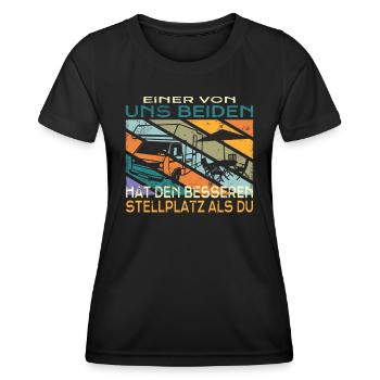 Camper Gift Idea Camping - T-shirt sport Femme - noir - Devant - AI Model Female 172 light (172cm)