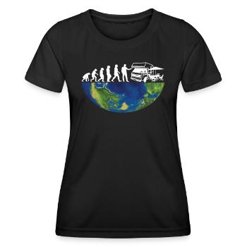 Camper Gift Idea Camping - Women's Functional T-Shirt - black - Front - AI Model Female 172 light (172cm)
